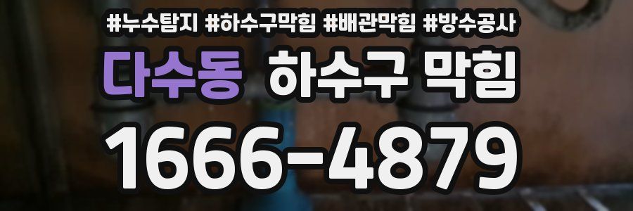 다수동 하수구 막힘