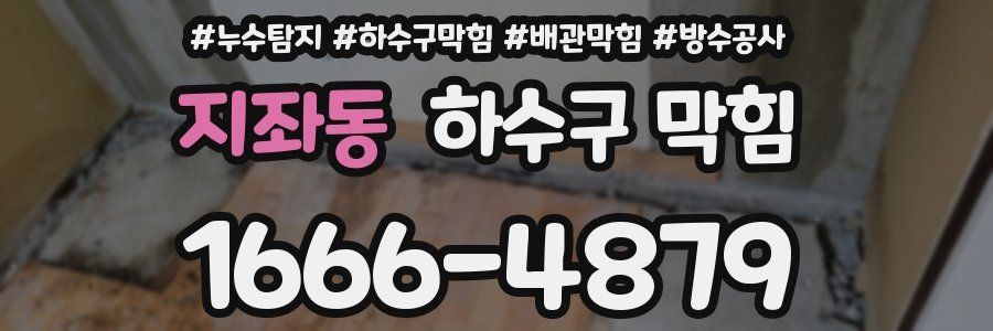 지좌동 하수구 막힘
