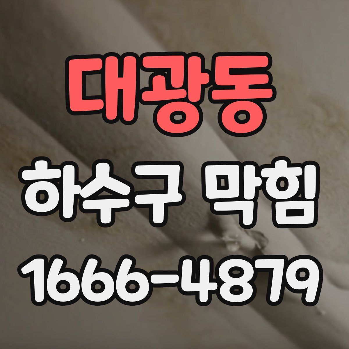 대광동 하수구 막힘