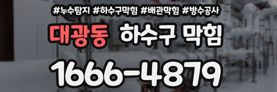 대광동 하수구 막힘
