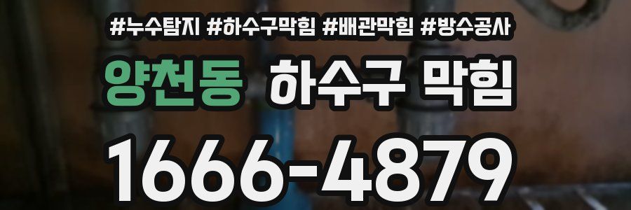 양천동 하수구 막힘