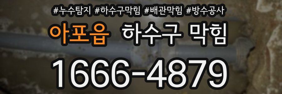 아포읍 하수구 막힘