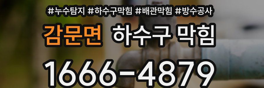 감문면 하수구 막힘