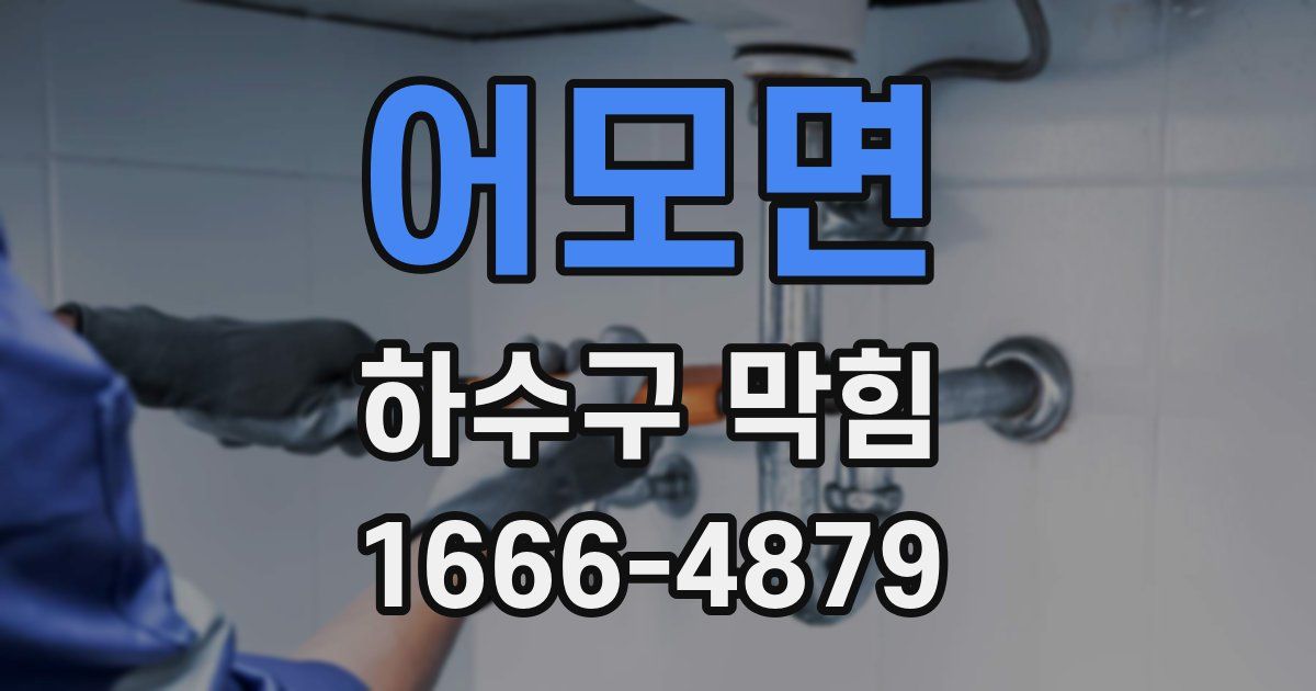 어모면 하수구 막힘