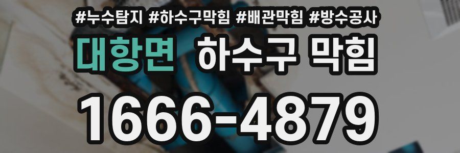 대항면 하수구 막힘