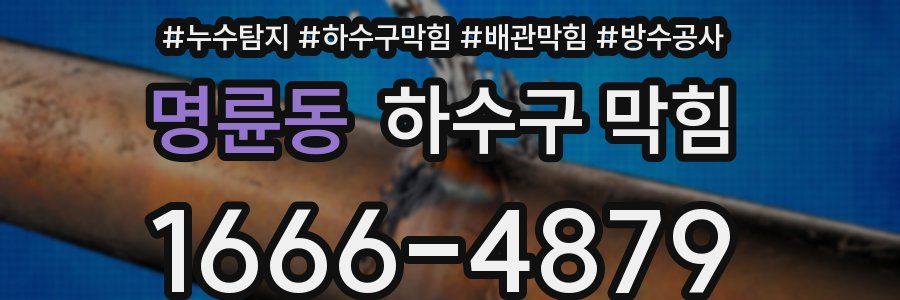 명륜동 하수구 막힘