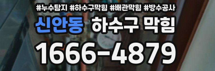 신안동 하수구 막힘