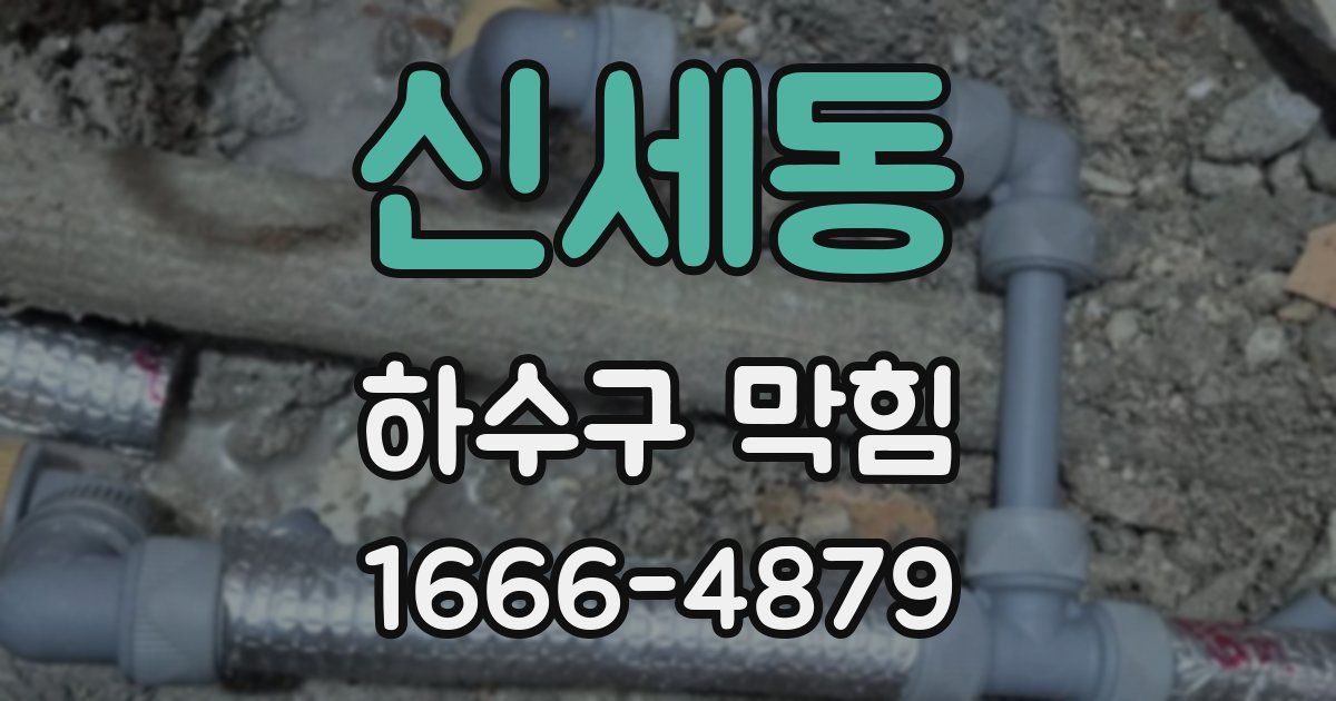 신세동 하수구 막힘