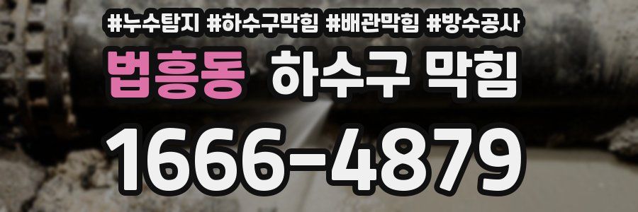 법흥동 하수구 막힘