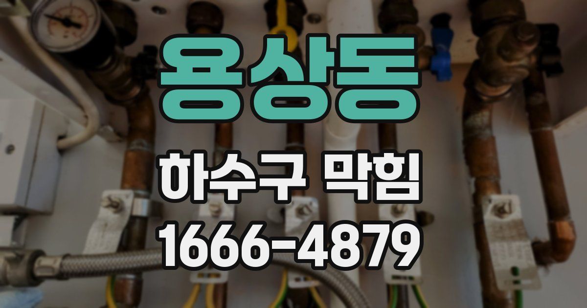 용상동 하수구 막힘