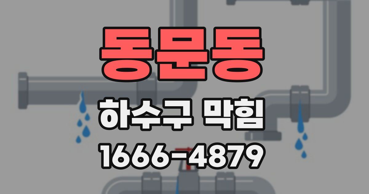 동문동 하수구 막힘