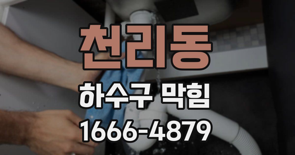 천리동 하수구 막힘
