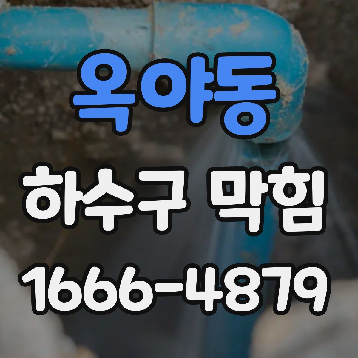 옥야동 하수구 막힘