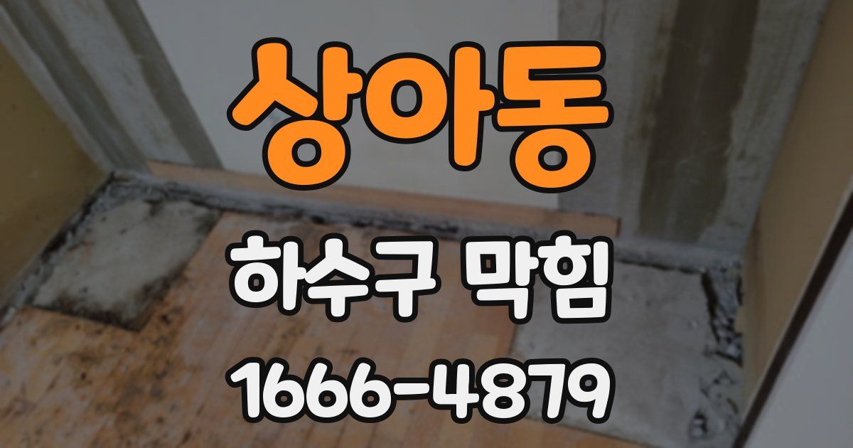 상아동 하수구 막힘