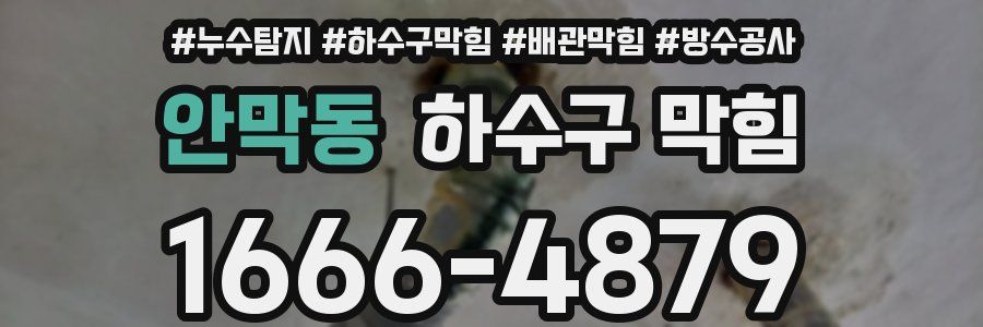 안막동 하수구 막힘