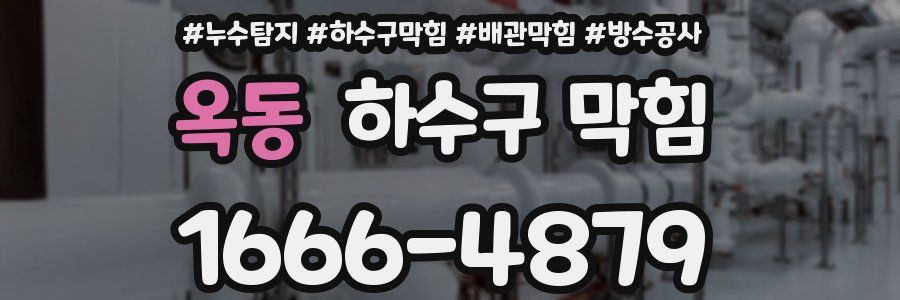 옥동 하수구 막힘