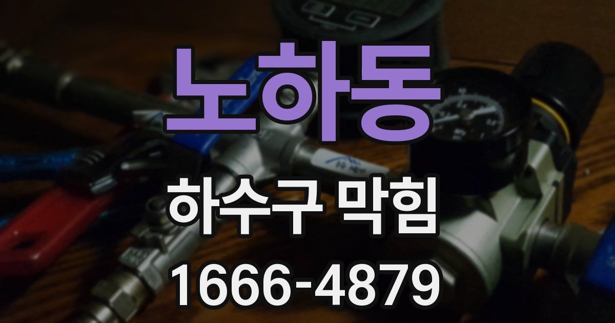 노하동 하수구 막힘