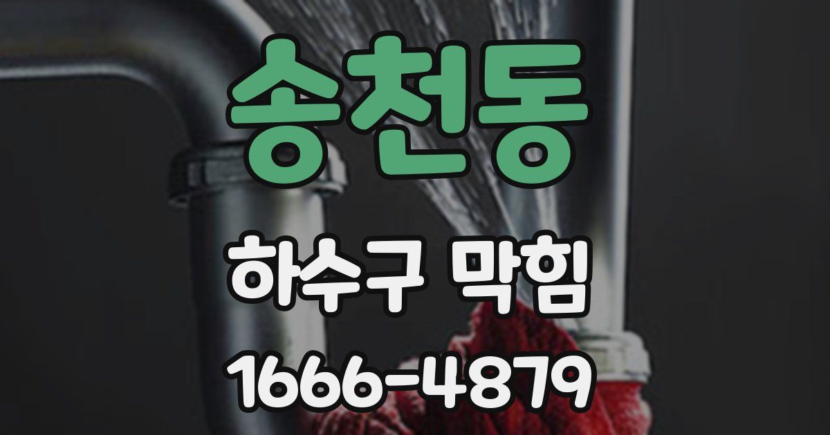 송천동 하수구 막힘