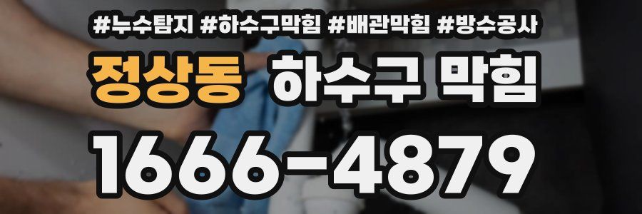 정상동 하수구 막힘