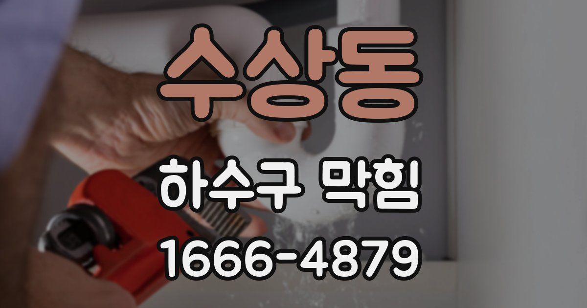 수상동 하수구 막힘