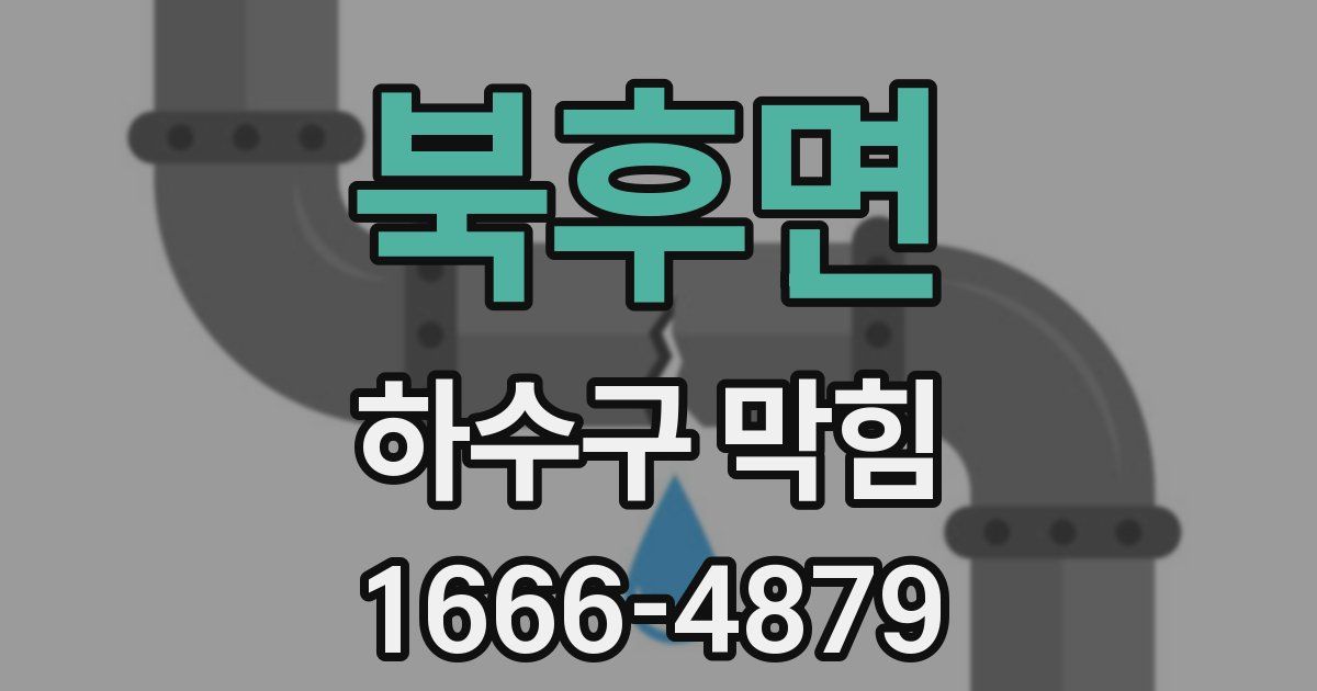 북후면 하수구 막힘