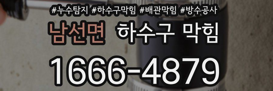 남선면 하수구 막힘