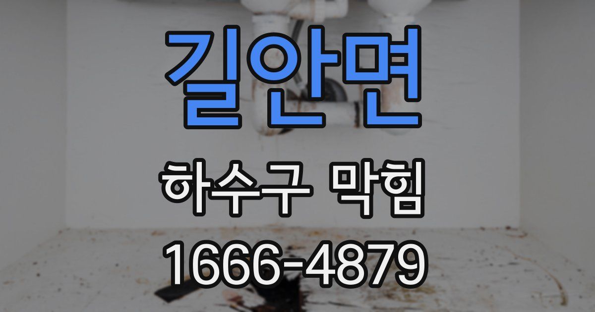 길안면 하수구 막힘