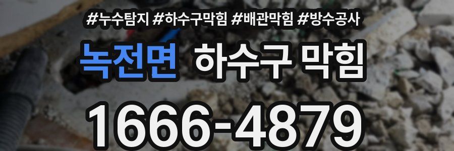 녹전면 하수구 막힘