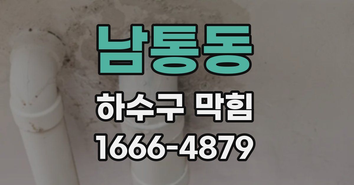 남통동 하수구 막힘