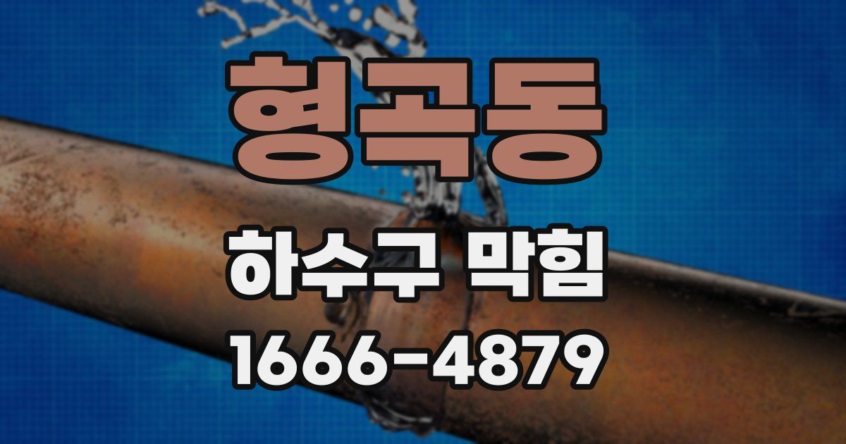 형곡동 하수구 막힘