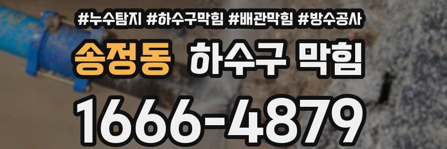 송정동 하수구 막힘