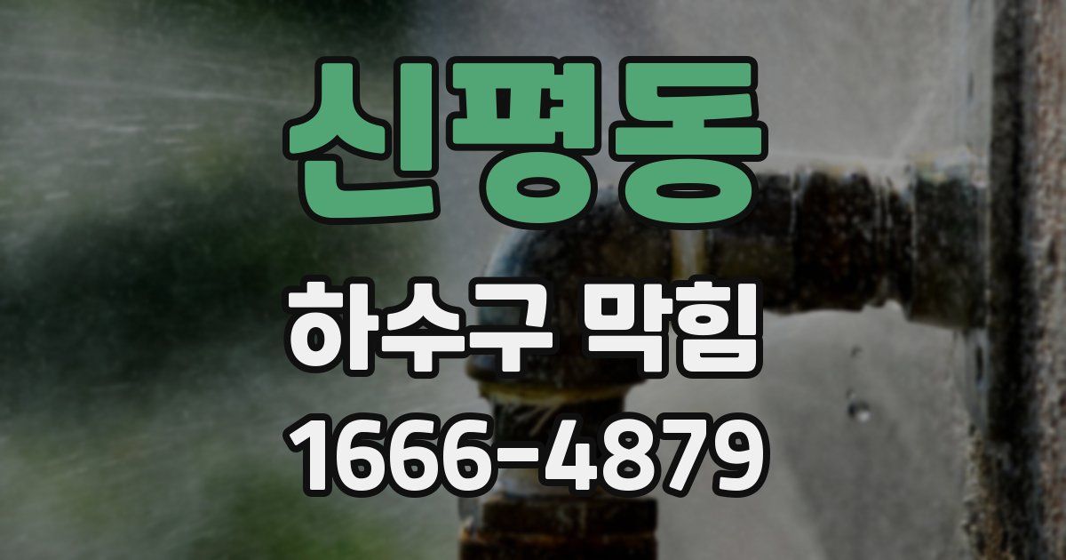 신평동 하수구 막힘