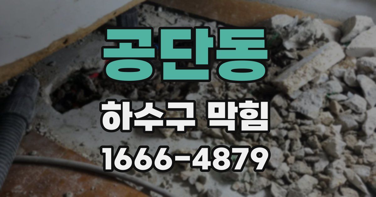 공단동 하수구 막힘