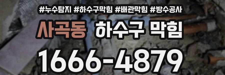 사곡동 하수구 막힘