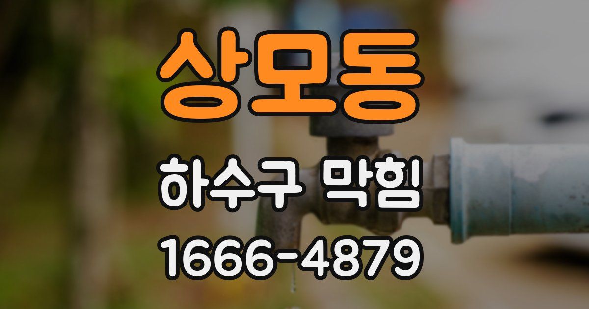 상모동 하수구 막힘
