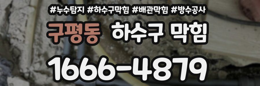 구평동 하수구 막힘