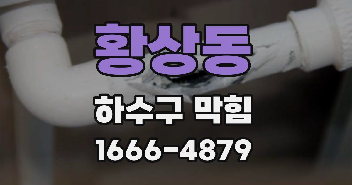 황상동 하수구 막힘
