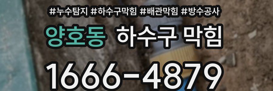 양호동 하수구 막힘