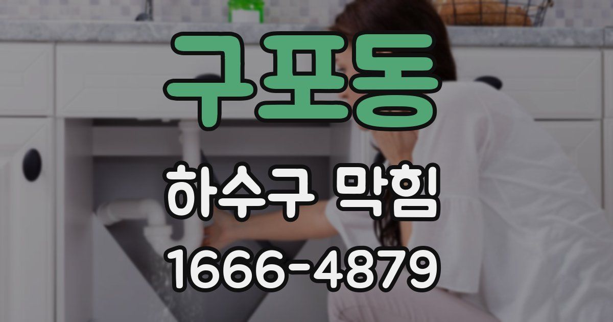 구포동 하수구 막힘