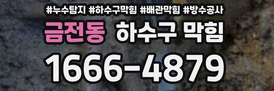 금전동 하수구 막힘