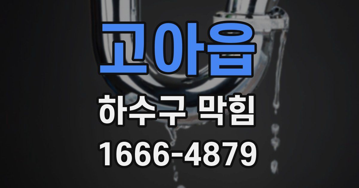 고아읍 하수구 막힘