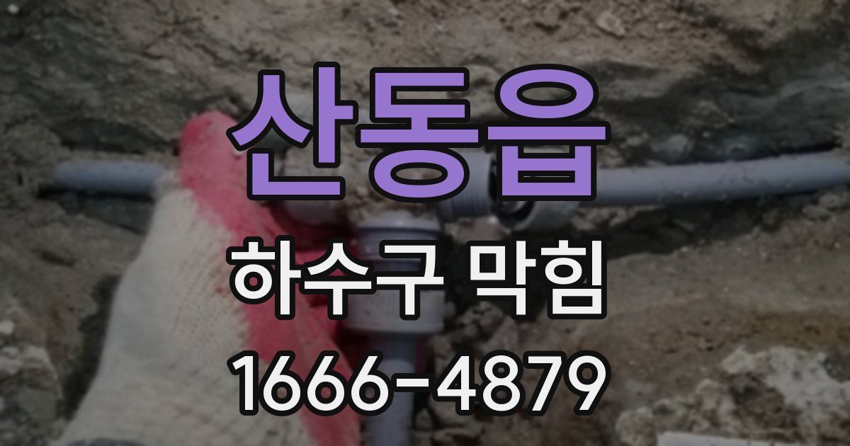 산동읍 하수구 막힘