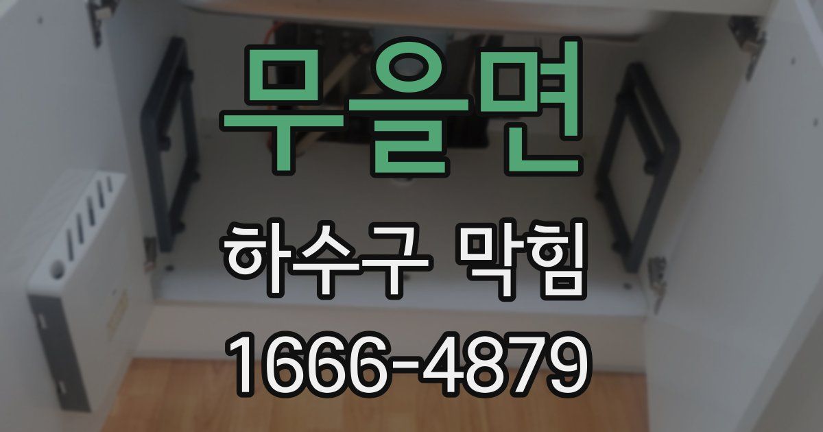 무을면 하수구 막힘