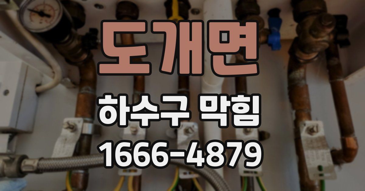 도개면 하수구 막힘