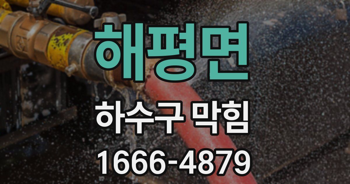 해평면 하수구 막힘