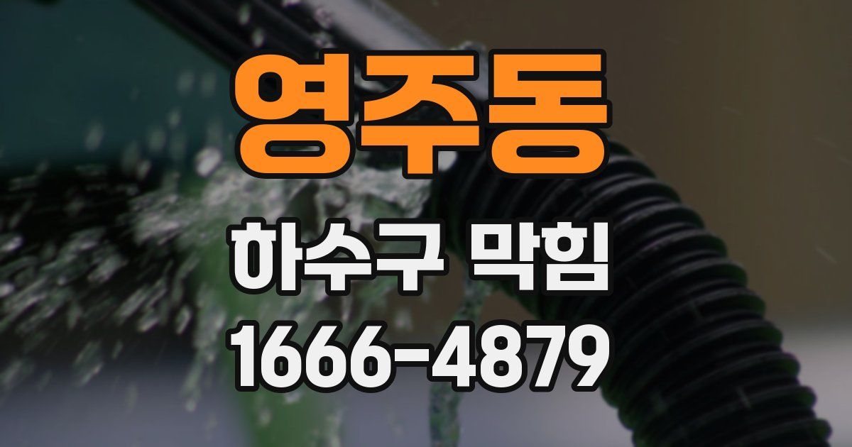 영주동 하수구 막힘