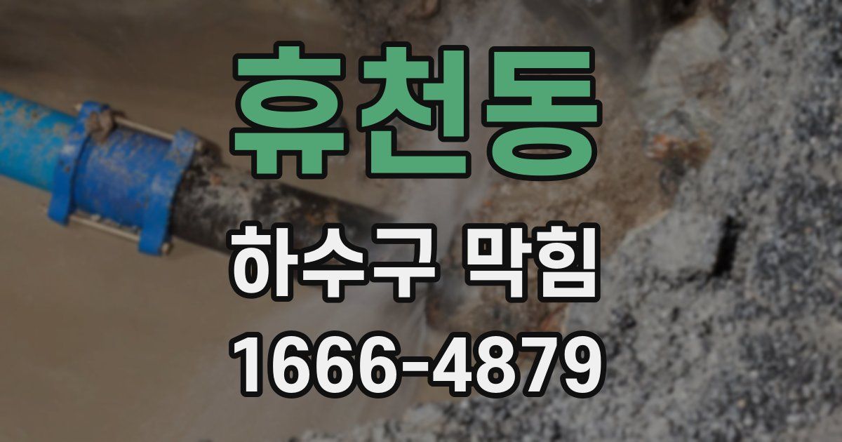 휴천동 하수구 막힘