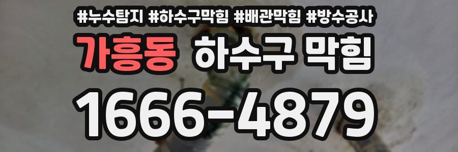 가흥동 하수구 막힘