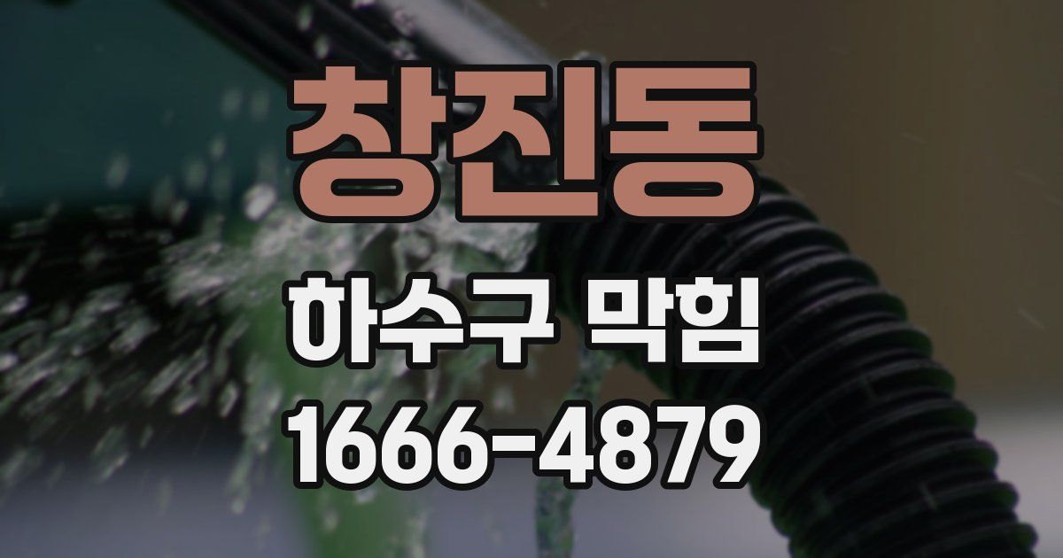 창진동 하수구 막힘