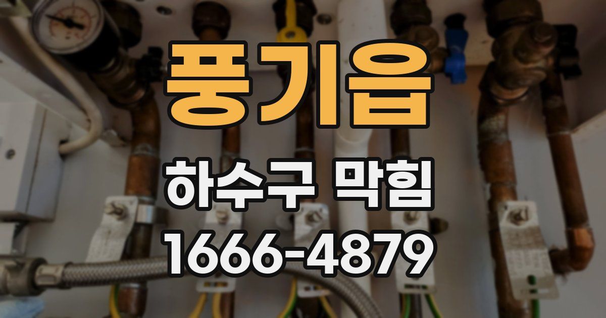 풍기읍 하수구 막힘